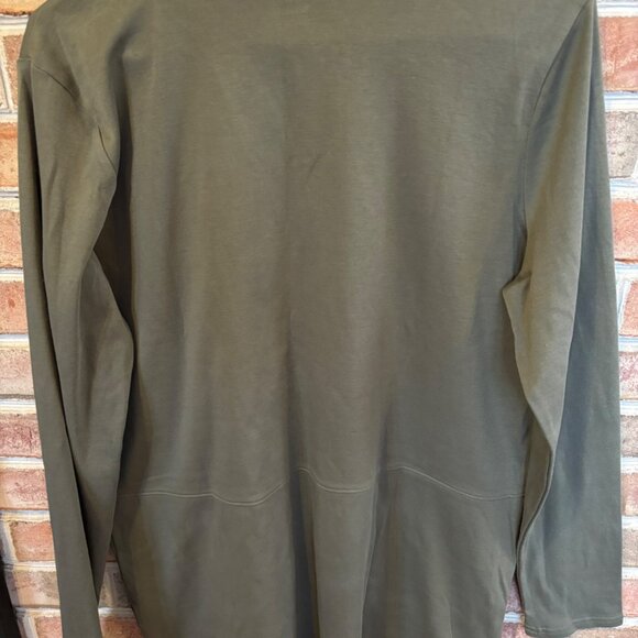 Lands End Womens Olive Green Long-Sleeve Tunic With Pockets XL - Picture 4 of 6